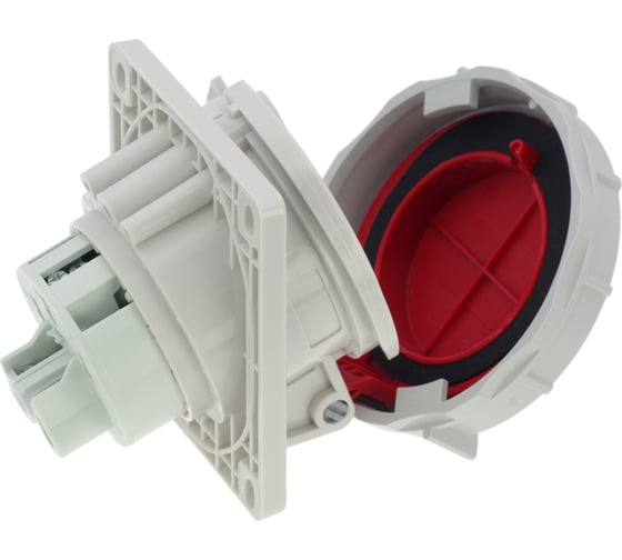 Встраиваемая наклонная розетка INPIN 32A/400V/3P+N+E/IP67, фланец 92x100 CA1551