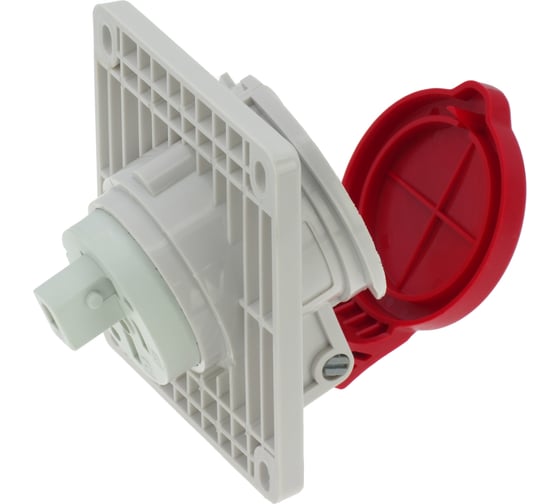 Встраиваемая наклонная розетка INPIN 16A/400V/3P+E/IP44, фланец 92x100 CA1467