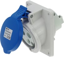 Встраиваемая наклонная розетка INPIN 32A/230V/1P+N+E/IP44, фланец 92x100 CA1492