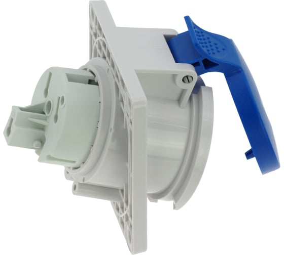 Встраиваемая наклонная розетка INPIN 32A/230V/1P+N+E/IP44, фланец 92x100 CA1492