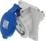 Встраиваемая наклонная розетка INPIN 32A/230V/1P+N+E/IP44, фланец 92x100 CA1492 1