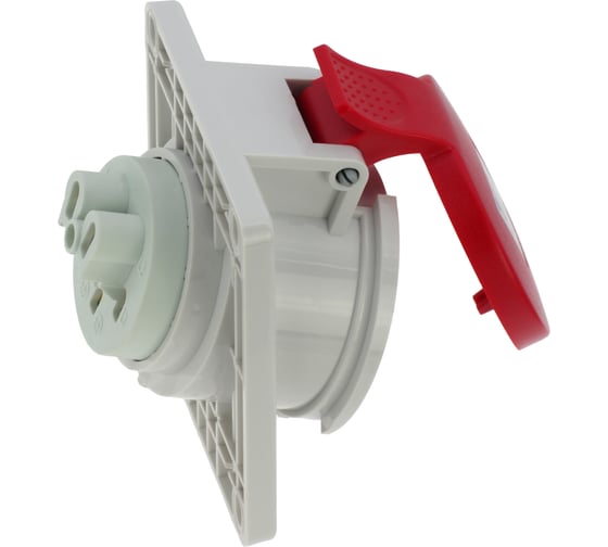 Встраиваемая наклонная розетка INPIN 16A/400V/3P+N+E/IP44, фланец 92x100 CA1473