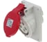 Встраиваемая наклонная розетка INPIN 16A/400V/3P+N+E/IP44, фланец 92x100 CA1473 1
