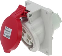 Встраиваемая наклонная розетка INPIN 32A/400V/3P+E/IP44, фланец 92x100 CA1496