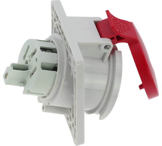 Встраиваемая наклонная розетка INPIN 32A/400V/3P+E/IP44, фланец 92x100 CA1496
