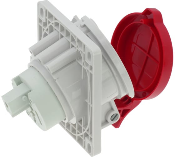 Встраиваемая наклонная розетка INPIN 32A/400V/3P+E/IP44, фланец 92x100 CA1496