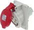 Встраиваемая наклонная розетка INPIN 32A/400V/3P+E/IP44, фланец 92x100 CA1496 1