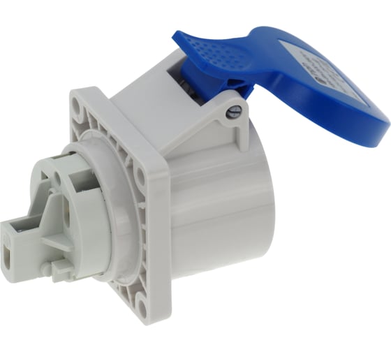 Встраиваемая розетка INPIN 16A/230V/1P+N+E/IP44, фланец 55x55 CA1629