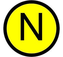 Наклейка EKF "N" 92970 100 шт. an-2-07