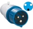 Переносная вилка ВП-102, 32 А, 2 P+E, 220В, IP44 Dekraft 26004DEK 2