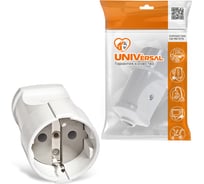 Штепсельное гнездо с/з, белое 16А 250В UNIVersal А102