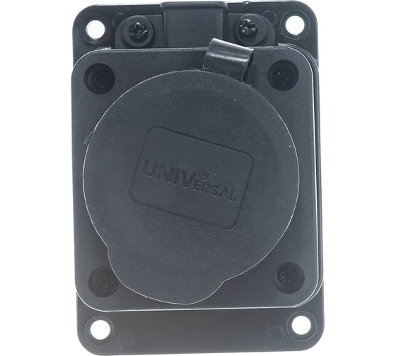Настенная однофазная каучуковая розетка с заглушкой UNIVersal 602229