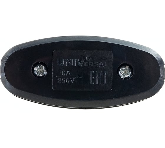 Переключатель бра черный 6А 250В UNIVersal А0106