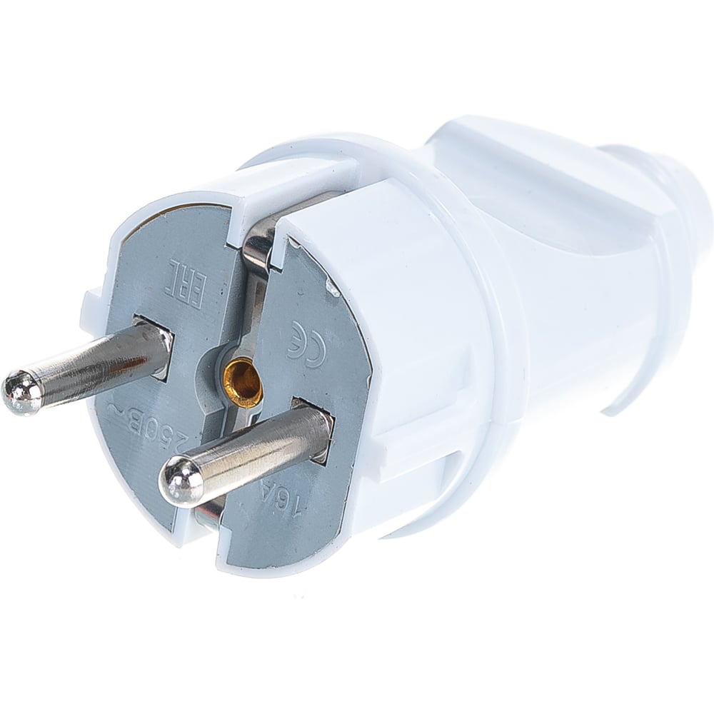 Прямая вилка с/з, белая 16А 250В UNIVersal А101 - выгодная цена, отзывы ...