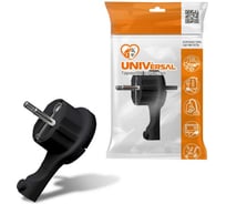 Вилка-невидимка за шкаф с/з, черная 16А 250В UNIVersal 5565419