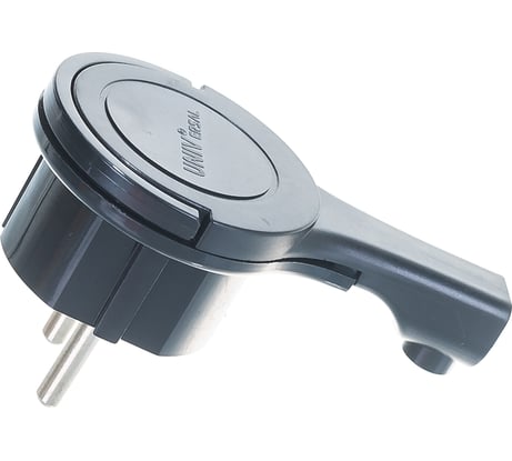 Вилка-невидимка за шкаф с/з, черная 16А 250В UNIVersal 5565419