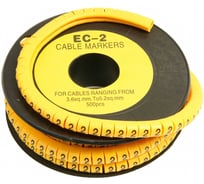 Маркер для кабеля Cabeus д.7.4мм, цифра 2 EC-2-2