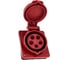 Внутренняя силовая розетка скрытой установки 16A 3P+Е+N 380В IP44 415 EKF ps-415-16-380 126586 1