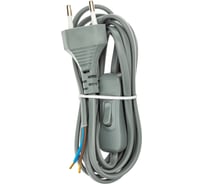 Проходной выключатель duwi  клавишный проходной клавишный с проводом и евровилкой серебро 1,9м 2,5А 24517 9