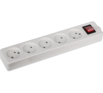 Колодка без зазeмления, с выключателем, 5 гнезд ЭРА K-5s Б0003481