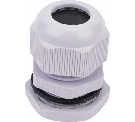 Сальник ГОФРОМАТИК pg 16 пластик (10-14мм) ip68 серый 2 шт zeta30916