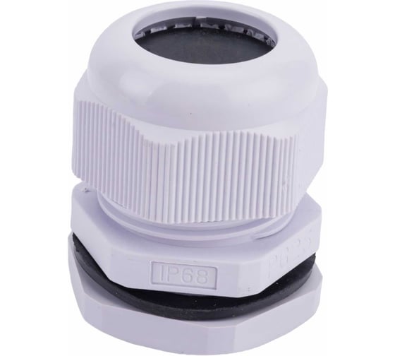 Сальник ГОФРОМАТИК pg 25 пластик (15-21мм) ip68 серый zeta30913 1