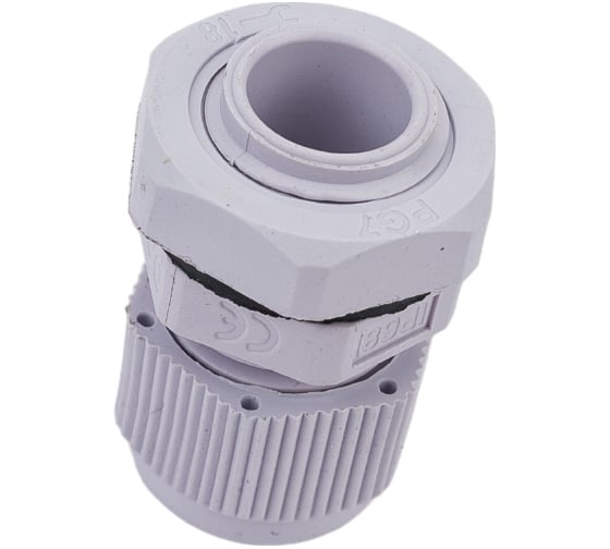 Сальник ГОФРОМАТИК pg 7 пластик (3-6,5мм) ip68 серый zeta30908