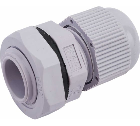 Сальник ГОФРОМАТИК pg 7 пластик (3-6,5мм) ip68 серый zeta30908