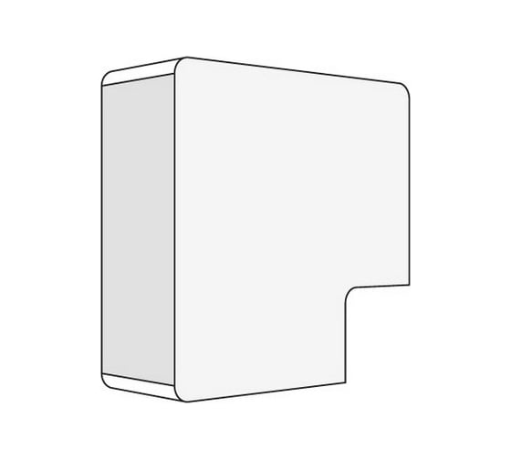 Плоский угол L, белый 20х10 T-Plast 50.08.001.0004 1