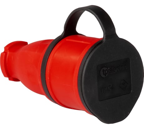 Переносная розетка TP Electric каучук, красная 2P+E, 1х16A, 220-240V, IP54 3101-304-1600