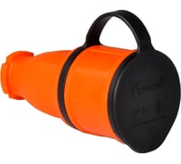 Переносная розетка TP Electric каучук, оранжевая 2P+E, 1х16A, 220-240V, IP54 3101-304-2300