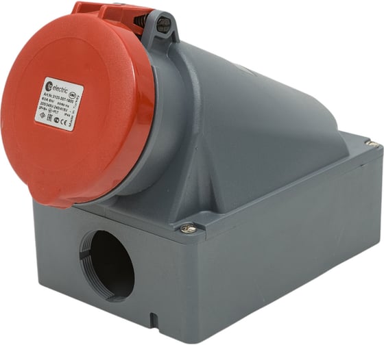 Станковая угловая розетка TP Electric 3P+N+E+Pilot, 5х63А, 380 3133-307-1600