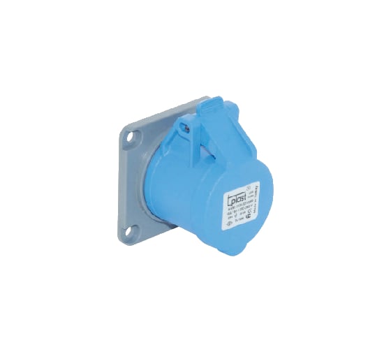 Станковая прямая розетка 2Р+E, 3х16А, 200-250V, IP44 T-Plast 31.20.321.0900 1