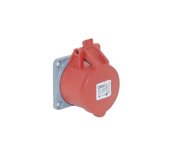 Станковая прямая розетка 3P+E, 4х32А, 380-415V, IP44 T-Plast 31.26.321.1600