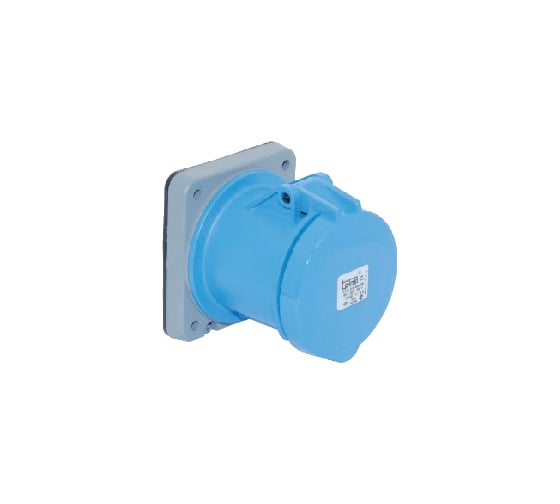 Станковая прямая розетка 2Р+Е+Pilot 63А, IP44 T-Plast 31.28.322.0900 1