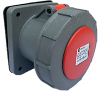 Розетка кабельная панельная TP Electric 63А/400В/3P+N+E+P/IP67 (красный) 3134-322-1600
