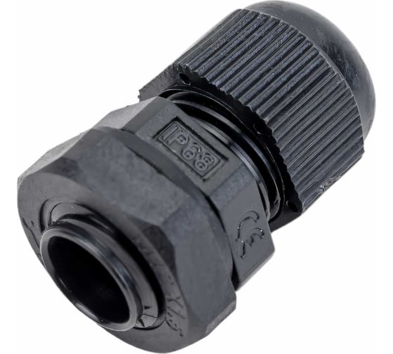 Сальник ГОФРОМАТИК mg 12 пластик (3-6,5 мм) ip68 черный zeta30925