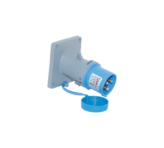 Станковая угловая вилка 2Р+E, 3х16А, 200-250V, IP44 T-Plast 31.20.318.0900 1