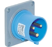 Станковая прямая вилка 2Р+E, 3х16А, 200-250V, IP44 T-Plast 31.20.319.0900