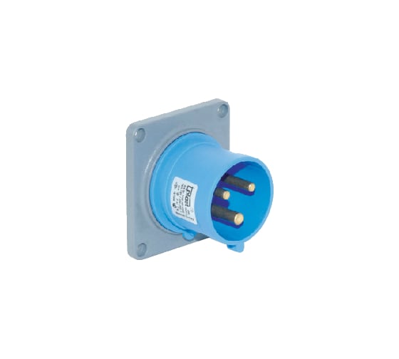 Станковая прямая вилка 2Р+E, 3х16А, 200-250V, IP44 T-Plast 31.20.319.0900 1