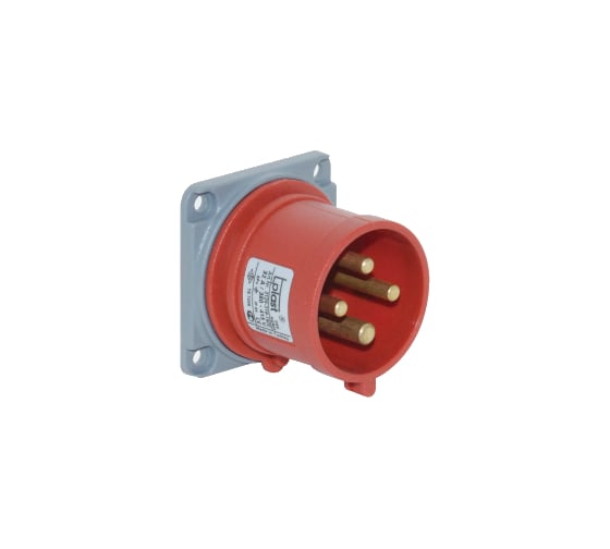 Станковая прямая вилка 3Р+E, 4х32А, 380-415V, IP44 T-Plast 31.26.319.1600 1