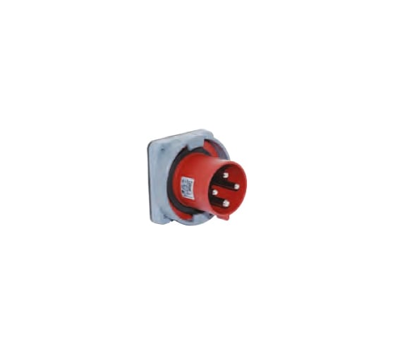Станковая прямая вилка 3Р+Е+Pilot 125A, 380-415V, IP44 T-Plast 31.37.320.1600 1