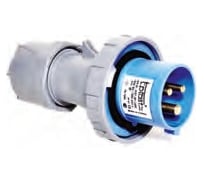 Переносная вилка 2Р+E, 3х16А, 200-250V, IP67 T-Plast 31.21.301.0900