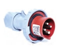 Переносная вилка 3P+E, 4х16А, 380-415V, IP67 T-Plast 31.23.301.1600