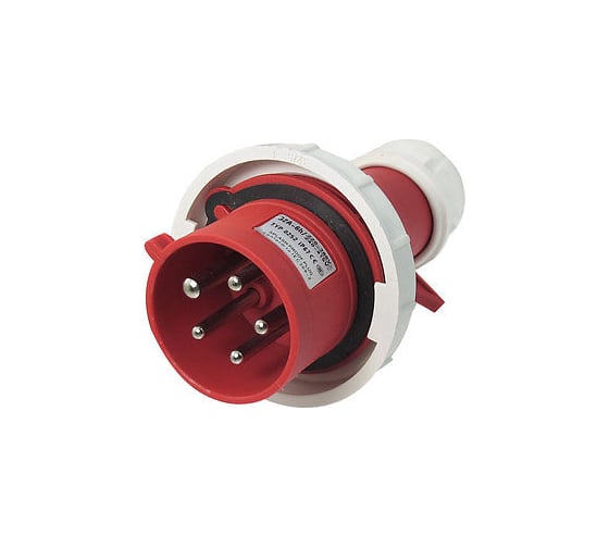 Переносная вилка 3P+N+E, 5х16А, 380-415V, IP67 T-Plast 31.06.301.1600 1