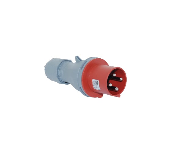 Переносная вилка 3P+E+Pilot, 4х63А, 380-415V, IP44 T-Plast 31.31.301.1600 1