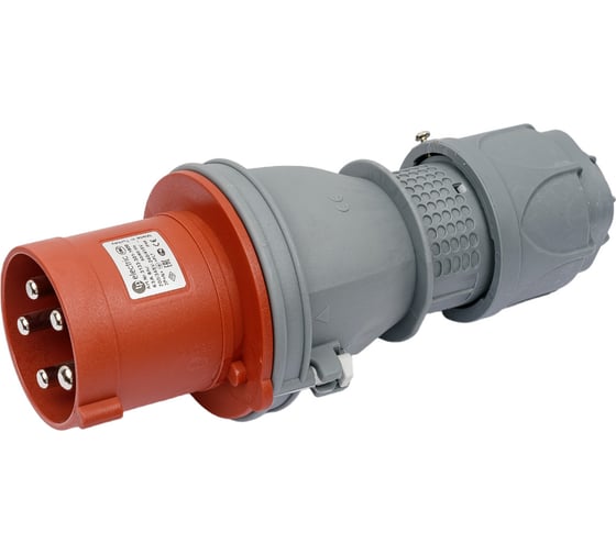 Переносная вилка TP Electric 3P+N+E+Pilot, 5x63А, 380-415V, IP44 3133-301-1600