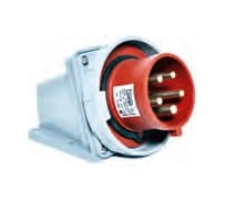 Настенная вилка 3P+N+E, 5х32А, 380-415V, IP67 T-Plast 31.08.312.1600