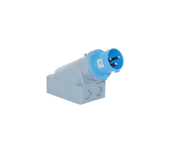 Настенная вилка 2Р+Е+Pilot 63A, 220-240V, IP44 T-Plast 31.28.312.0900 1