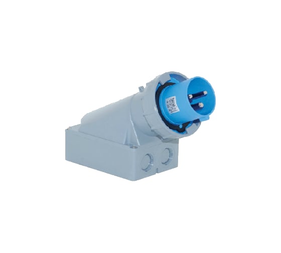 Настенная вилка 2Р+Е+Pilot 63A, 220-240V, IP67 T-Plast 31.29.312.0900